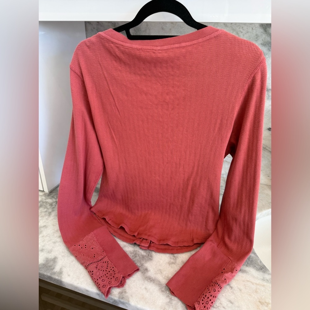 RARE Free People Embroidered Sidelines Top XL NWT Rose Boho Statement - Picture 6 of 6